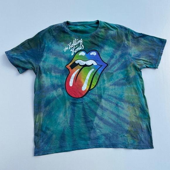 The Rolling Stones Tie Dye Spiral Shirt - Picture 1 of 9